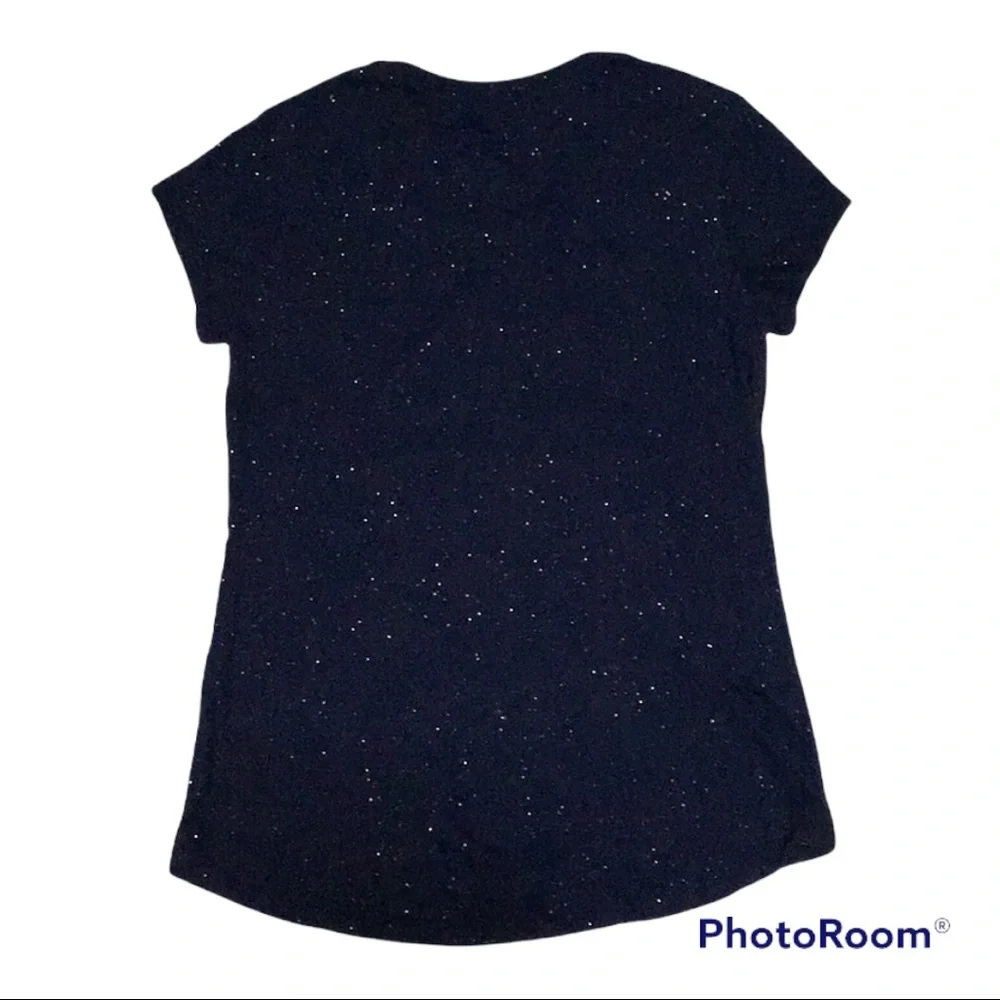 Justice Glamma Llama Navy Blue Pink Sunglasses Sparkly Graphic Tee Sz‎ 12…